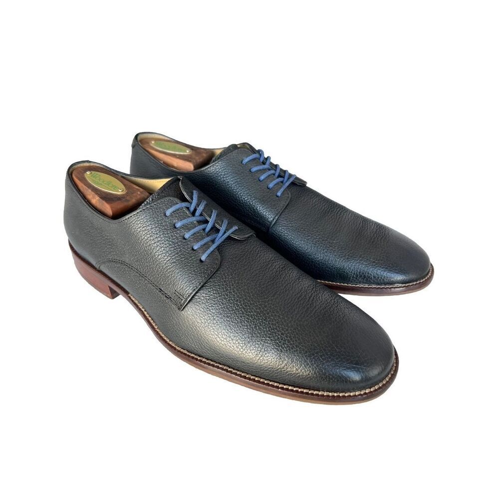 Cole Haan C12661 Williams Plain Pebbled Toe Navy Blue Oxford/Wingtip Shoes 11.5M